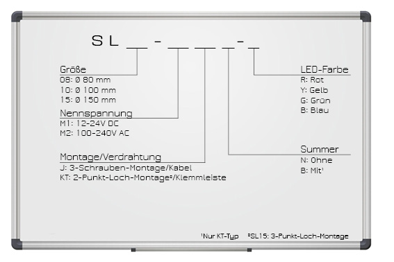SL08 LED Dauer/Blink/Blitz