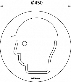Bodenschild blau / weiß Gebotsschild 1 Stk. 0203sm04_p_2d.jpg