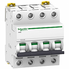A9F95425 Leitungsschutzschalter iC60L, 4P, 25A, K-Charakteristik, 25kA A A9F95425_HDBild.jpg