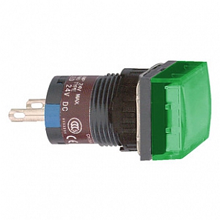 XB6EDV3JP Rechteckige Meldeleuchte &Oslash; 16, IP 65, gr&uuml;n,integrierte LED, 12 V, Steckverbinder