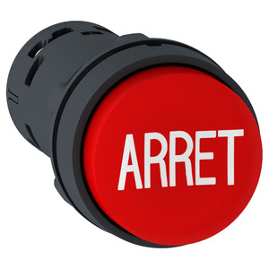 XB7NL4233 Drucktaster, vorst., R&uuml;ckstellung, rot, 1 &Ouml;, wei&szlig;es ARRET