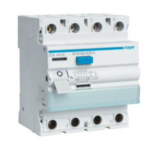 Hager CDA440D FI-Schutzschalter 4-polig 6kA 40A 30mA Typ A 70 x 70 x 83 mm cda440d1.png