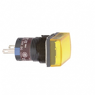 XB6EDV5JP Rechteckige Meldeleuchte &Oslash; 16, IP 65, gelb,integrierte LED, 12 V, Steckverbinder
