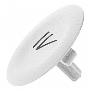 ZBA138 Tastenschild, wei&szlig;, Beschriftung IV f&uuml;r runden Drucktaster &Oslash;22