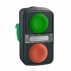 ZB5AW7A3740 Leucht-Doppeldrucktaster grün flach/rot flach Ø22 unbeschriftet ZB5AW7A3740_HDBild.jpg