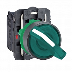 XB5AK123G5 Leuchtwahlschalter, grün, 2-Stell., 1S+1Ö, rastend, Knebel kurz, +LED 110-120V XB5AK123G5_HDBild.jpg